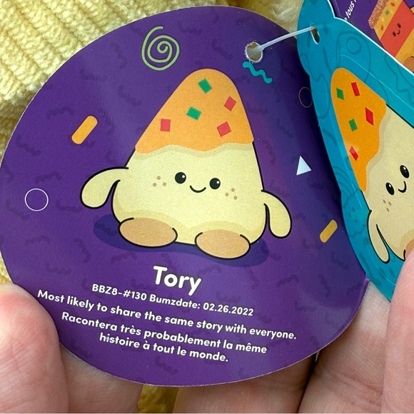 ✌️ Tory 🥔 the Tortilla Chip Retro Bum Bumz Plush Bean 7.5" Kelly Toy NWT Beaded - Picture 2 of 2